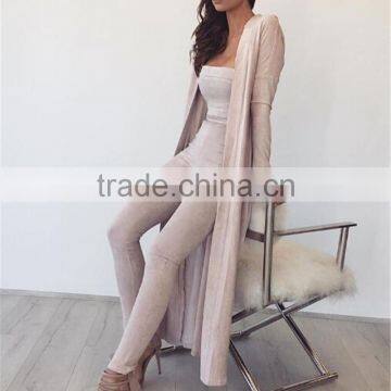 Runwaylover 068 2017 Women Winter Fashion Long Style Suede Trench Coats photo-2