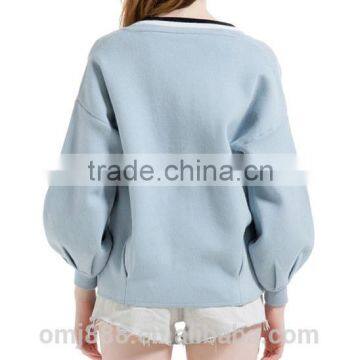 Wholesale Custom Lady Zip up Bomber Jacket photo-3