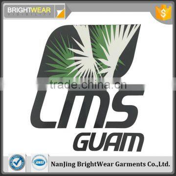 Manufacturer custom design colorful label iron on shirt heat transfer logo