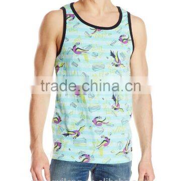 Mens Hot Sale Full Printing Gym Wear Singlet Tank Top MP6989 Sportswear Supplier
