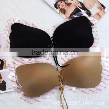 Adhesive cloth Bra with drawstring Push up Deep V Cleavage maker strapless bra miracle cleavage bra perfect curve