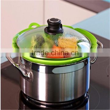 Cooking tools Flower Silicone lid Spill Stopper Silicone Cover Lid For Pan 10.2" spill stop Boil Over Safeguard