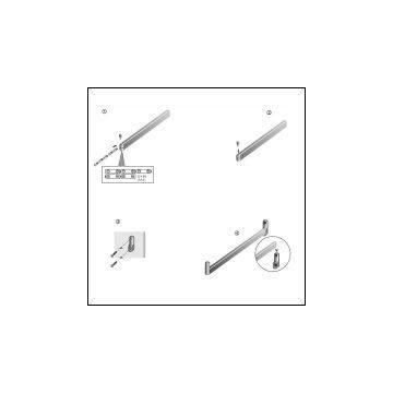 Gold Color LED Closet Rod With AAA Battery For Wardrobe Lighting photo-3