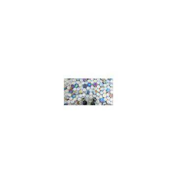 Glossy Round Glass Mosaic Tile for Swimming Pool Spa Bathroom Tile