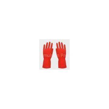 Red Household Rubber Gloves FOR Office Cleaning , Women Gloves