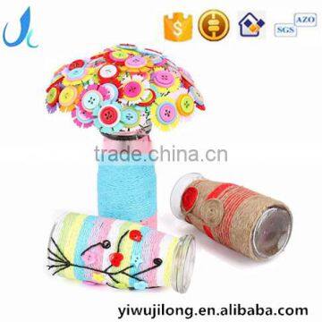 children DIY hand-made button bouquet creative button flower artificial craft decorations DIY puzzle toys for kids
