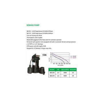 SEWAGE PUMP SBC250 SBC370