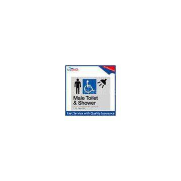 Female / Male Toilet & Shower Braille Bathroom Signs With Wheelchair Accessible