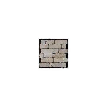 travertine mosaic ,travertine border liner,tumbled travertine mosaic