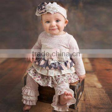 Mustard Pie New Design Boutique Kids Romper Fall Winter Toddler Baby Girl Romper photo-4