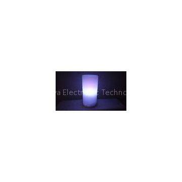 flameless flickering light pink LED Pillar Candles , battery pillar candles