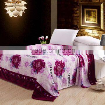 100% Polyester Super Soft Dot Printed Design Coral Fleece Blanket