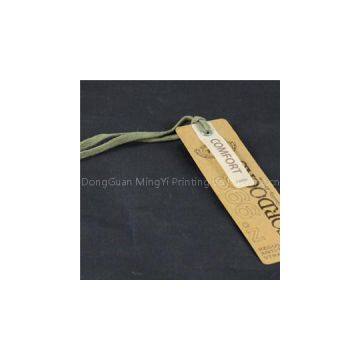 Custom Printed Paper Hangtag With Ribbon String