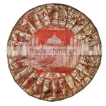 Round Throw Designer Silk Cushion Covers