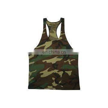 Comando style printed stringer vest