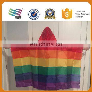 factory directly wholesale polyester gay pride flag rainbow cape