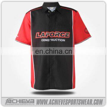 Cheap custom racing shirts /racing pit crew shirt wholesale