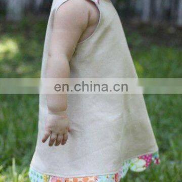 girl's linen dress in natural color