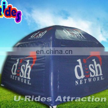 CE certificate rainproof fire proof inflatable orange booth tent for selling