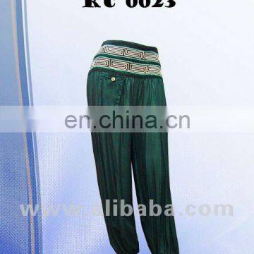 Light Rayon Ladies Aladdin Pants with Chain waist