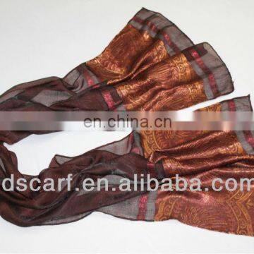 Single-layer color silk nylon filament scarves