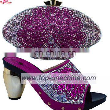 TSH-298 Fushia ladies shoes and bags / italian shoes with matching bags