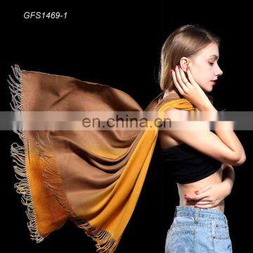 2017 winter new product 350g high quality ombre wool scarves