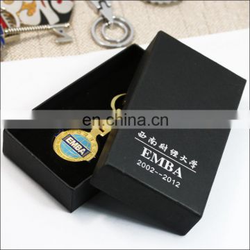 Custom round metal keychain logo keyrings custom for university