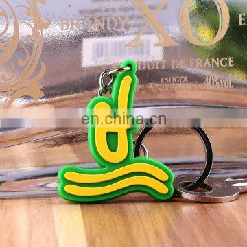 cute nice promotional car shape silicone keyring with logo keychains