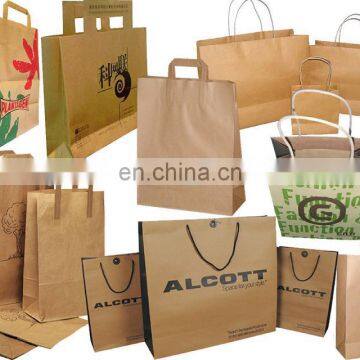 Brown Krafts shopping bag with various size and custom printing