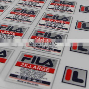 Custom Garment T-shirt Printing Tag Label