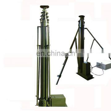 18m Electric Winch Screw Telescopic Mast for Telecommunication Tower