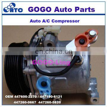 High Quality SV07C Air Conditioning Compressor for Toy ota Terios/Rush OEM 447600-2270 / 447190-6121 447260-0667 447260-5820