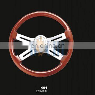 steel and wood truck steering wheel