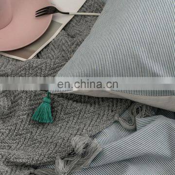 Real Wholesale Boho Style Comforter Cotton Bedding Set With Ball Fringe photo-5