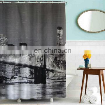 Fancy Custom 100% Polyester Fabric Printing shower Curtain