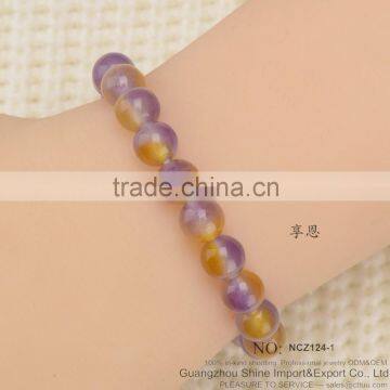 Rinbow Color 8MM Malaysian Jade Beads Bracelet for Girl Rosary Chaplet Bead Bracelet Stretch String Bracelet photo-2