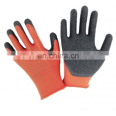 13 Gauge Red Polyester Mechanics Latex Dip Gloves For Gardening