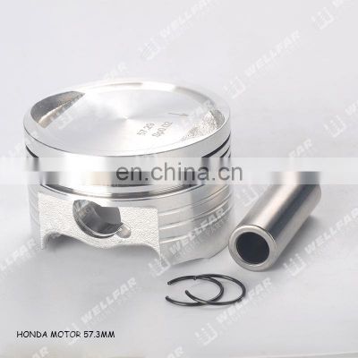 Gasoline motorcycle engine piston 57.3mm with Pin and Circlip.