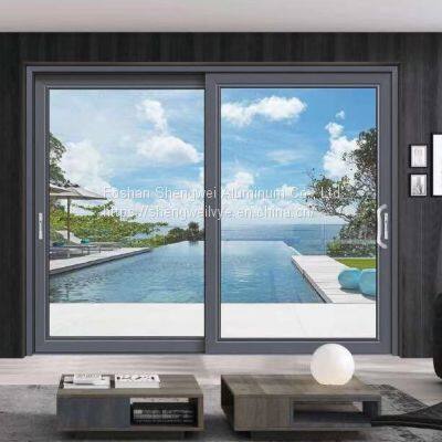 Foshan china aluminium windows door high quality aluminium profile sliding door aluminum frame sliding patio doors