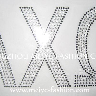 Rhinestone hot fix motif, Rhinestone heat transfer, Rhinestone iron on motif