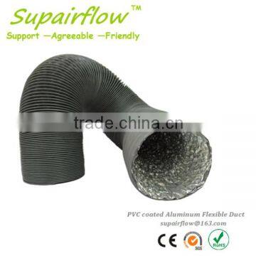 PVC COATED ALUMINUM FLEXIBLE DUCT HOSE GREY COLOR