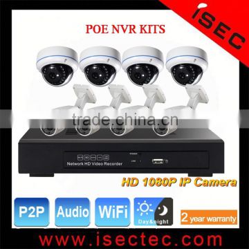 DIY Security system NVR Kit for indoor or outdoor ip camera for house or shop safety reviewing live video by mobile phone