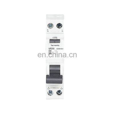 Latest Technology MRO50-1P 240V 50HZ Residual Current Circuit Breaker With Overload Protection RCBO