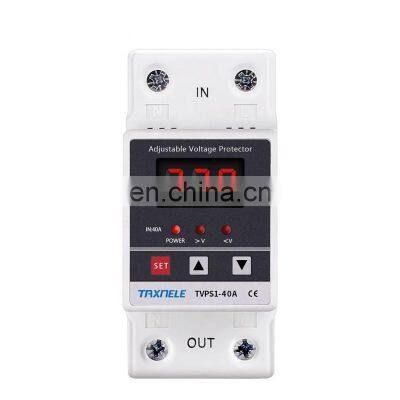 Digital Voltage Protector 40A 60A din rail Adjustable Protection Over Under Automatic High Low Voltage Protect relay protective