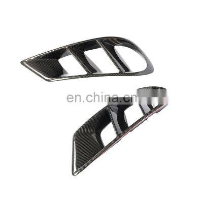 Carbon Fiber Front Bumper Air Vent Cover Trim Fog Lamp Mesh Grill Frame For Mercedes Benz CLS W218 Sport 2014-2017 photo-4