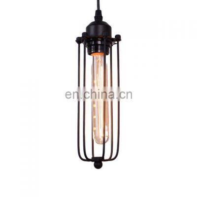 Undersell Inventory Retro Iron Pendant Light Black Cage Decorative Chandelier