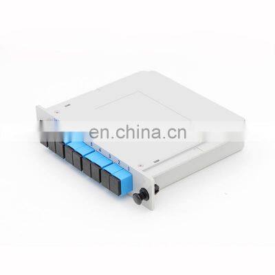 1x8 ABS Box Module Type SC/UPC Connector Fiber Optical PLC Splitter Cassette