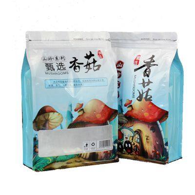 China Manufacturer Supplies Transparent Window Plastic Bag Storage Food Bag Packaging Of Eight Edge Sealing