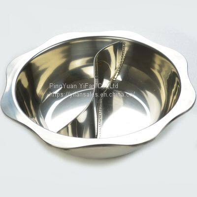 Hot Pot Stainless Steel Anti-side Octagonal Simmered Two-pot Hot Pot Induction Cooker photo-2
